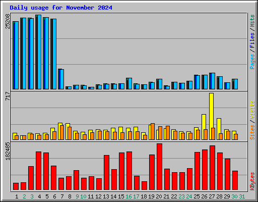 Daily usage for November 2024