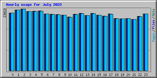 Hourly usage for July 2022