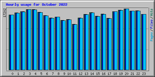 Hourly usage for October 2022