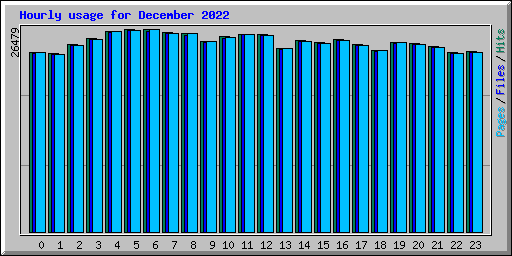 Hourly usage for December 2022