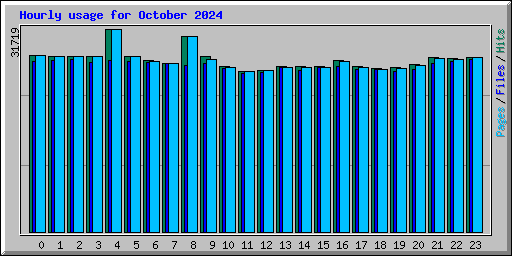 Hourly usage for October 2024