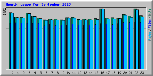 Hourly usage for September 2025