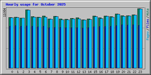 Hourly usage for October 2025